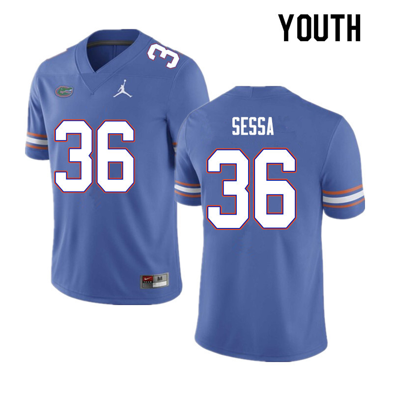 Youth #36 Zack Sessa Florida Gators College Football Jerseys Sale-Blue - Click Image to Close